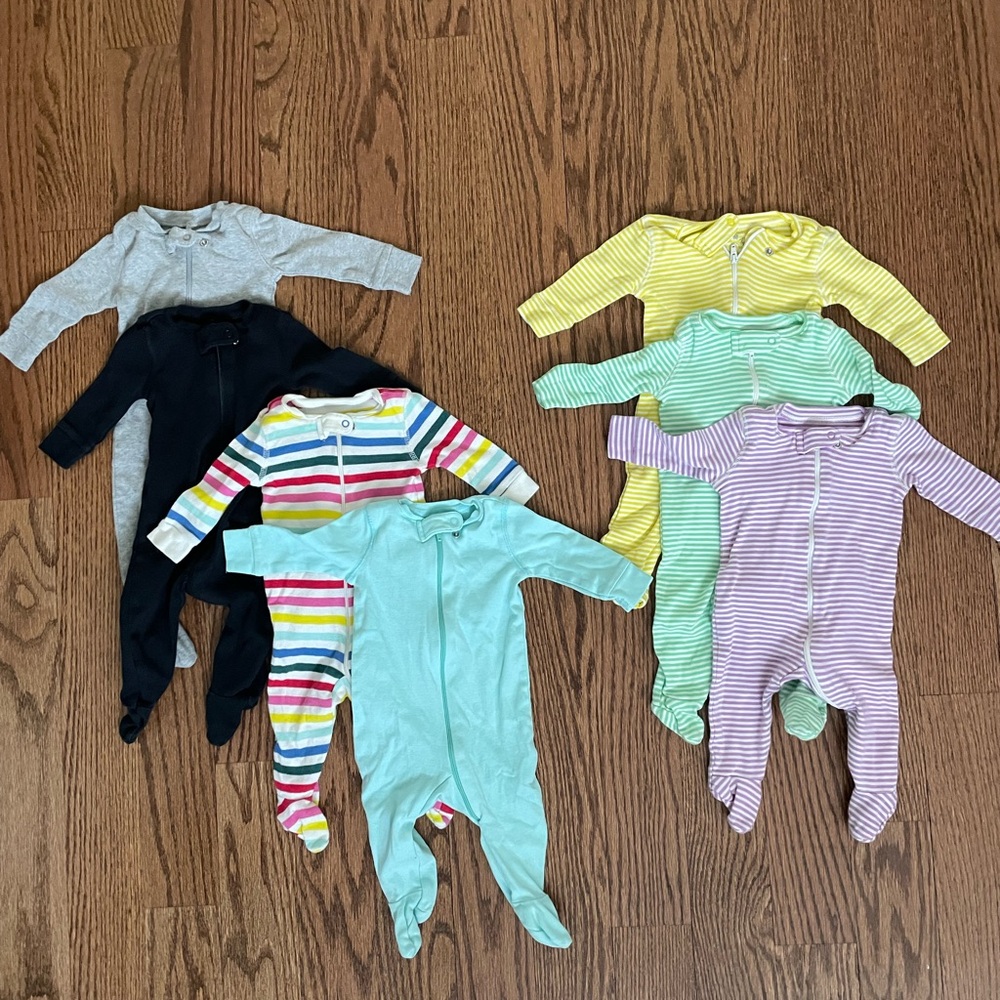 Lot of Primary footies, 0-3m